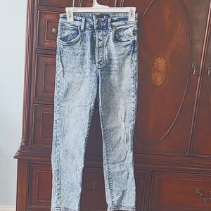 Kut Acid Wash Straight-Leg Jeans/0